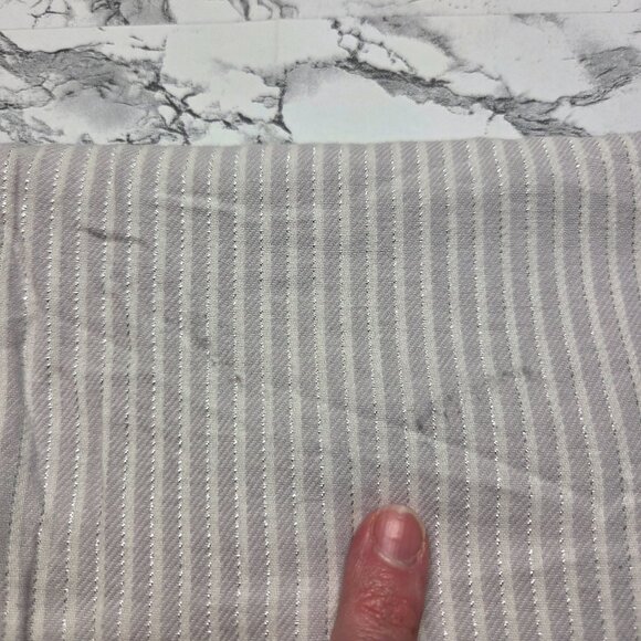 Gap Body Large Light Gray Metallic Drawstring Lightweight Cotton Lounge Pants - Picture 8 of 10